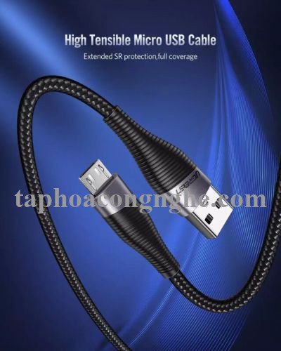 Ugreen 50872 0.5M màu Xám Cáp sạc truyền dữ liệu USB 2.0 sang MICRO USB đầu mạ thiếc ED017 30050872